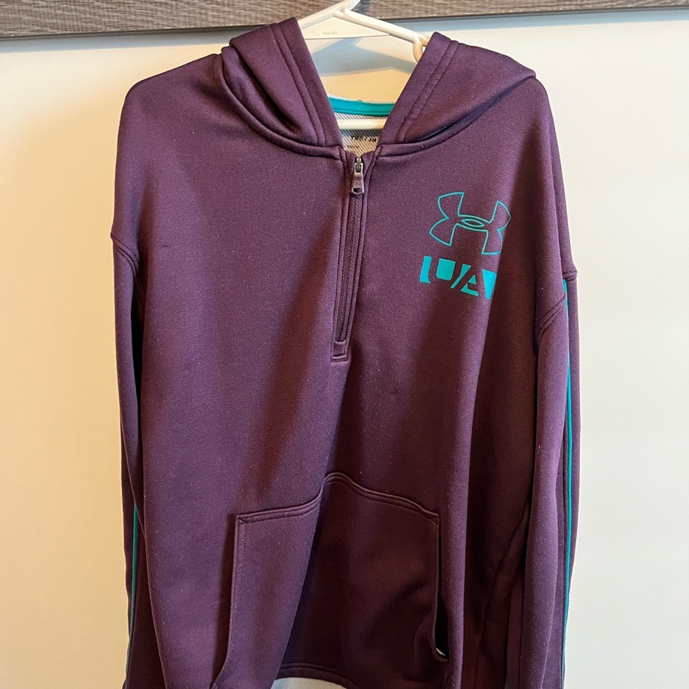 Girls under armour 3/4 zipper pullover
